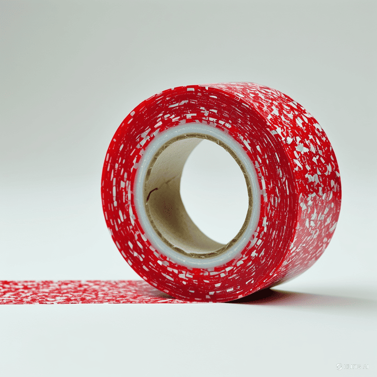 nastro rosso e bianco che forma