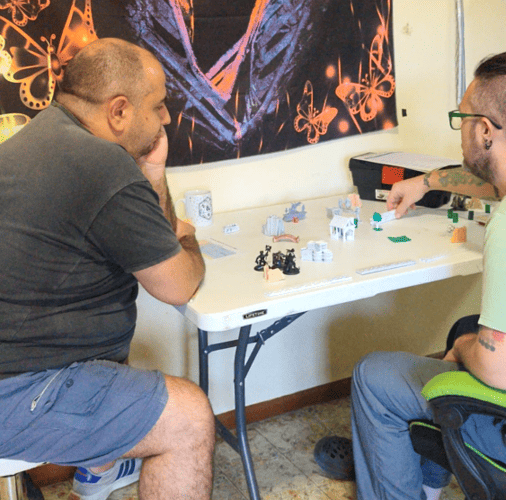 giovani e fabrizio play test arena di combattimento