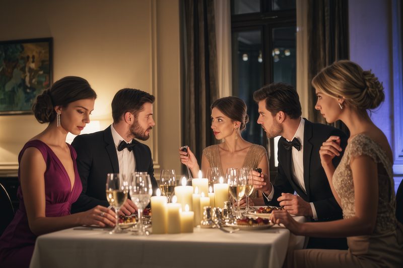 amici cena delitto candele