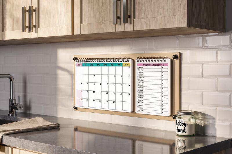 Barattolo risparmio calendario famiglia