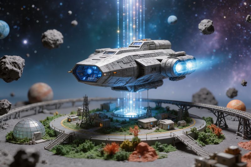 Diorama Moderno astronave