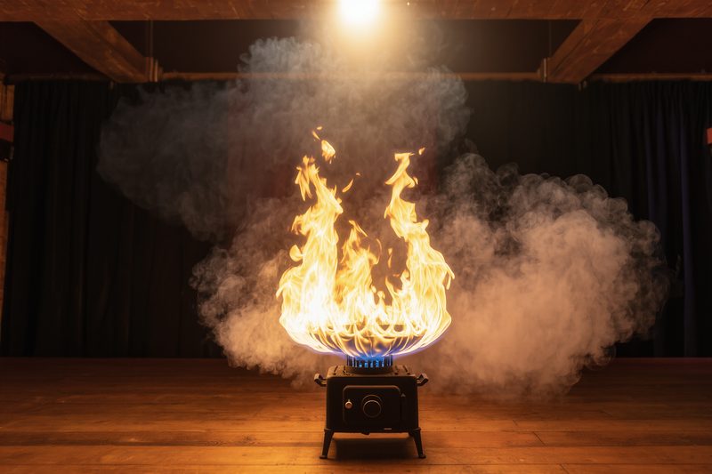 fiamme scena teatrale