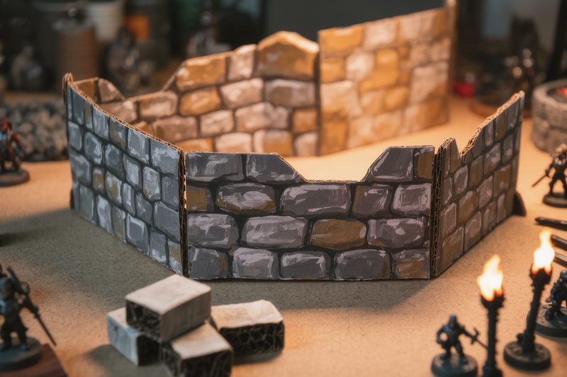 mura dungeon cartone dipinto
