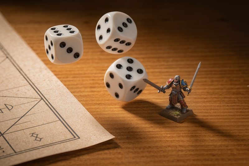 dadi miniatura scheda personaggio