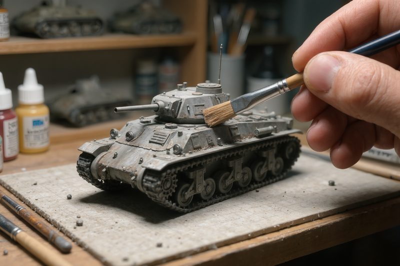 dry brush veicolo miniatura