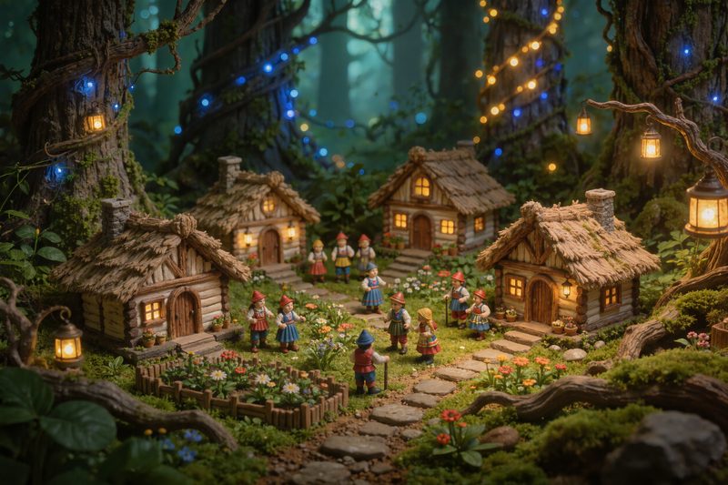 forest diorama settlement