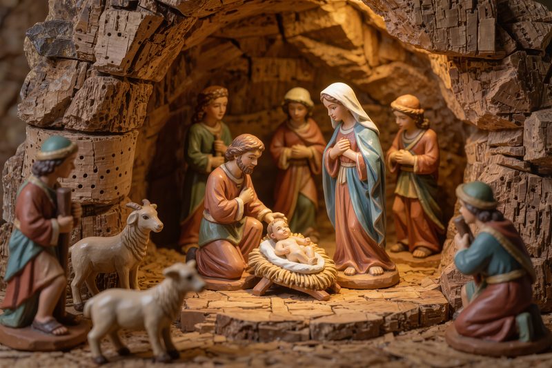 presepe napoletano sughero terracotta