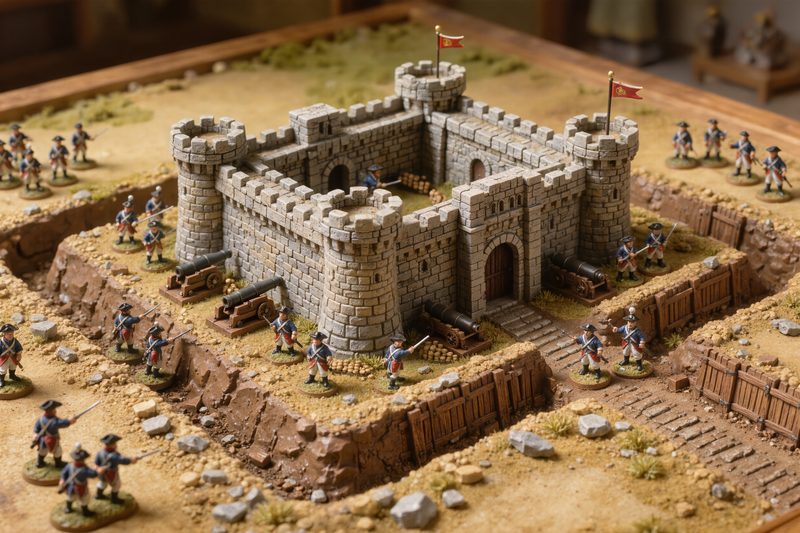 assedio fortezza miniatura
