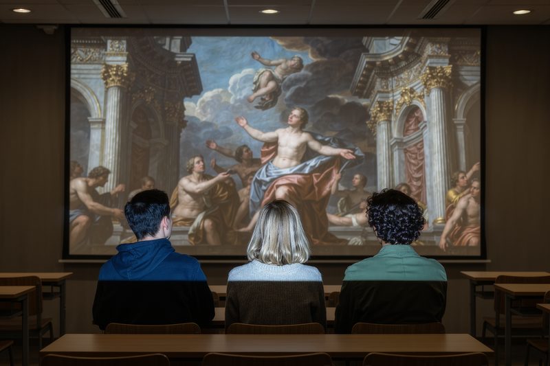 lezione arte in classe